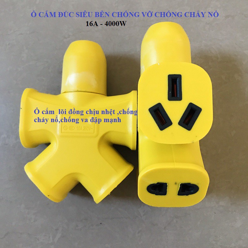 Ổ cắm điện - ổ cắm đúc nguyên khối 14 lỗ siêu bền