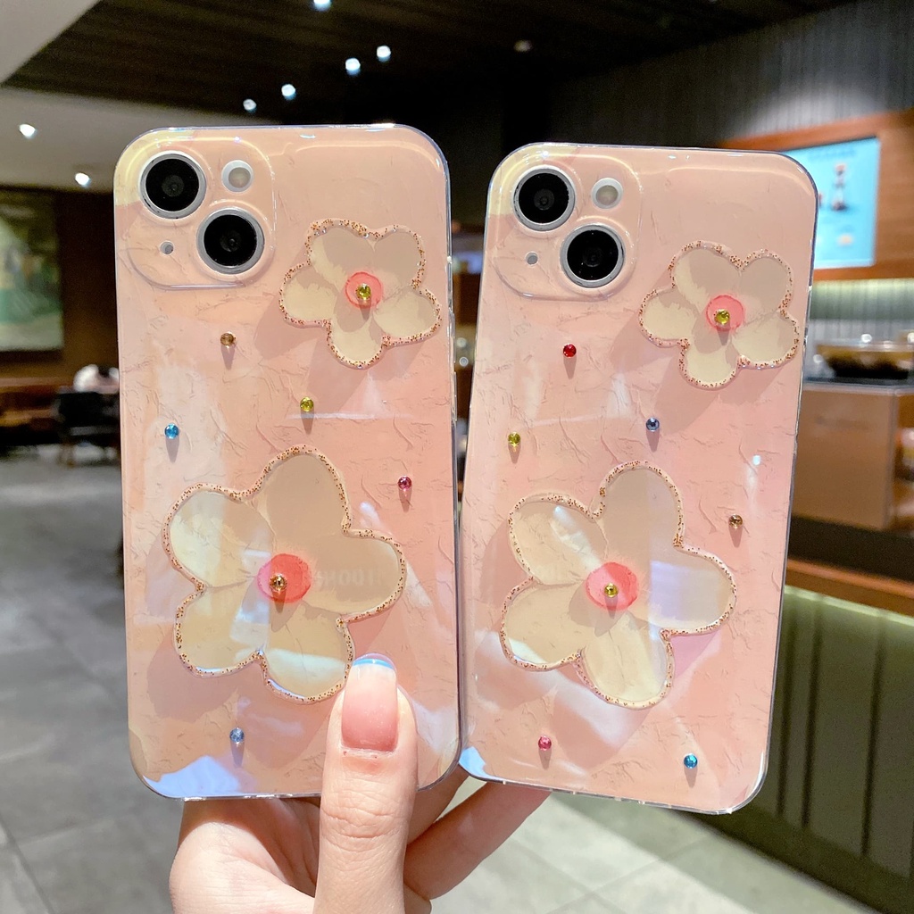 Ốp Lưng Chống Sốc Họa Tiết Hoa Cho iphone 15 / 14 / 13 / 12 / 11 / xs / 8 / 7p