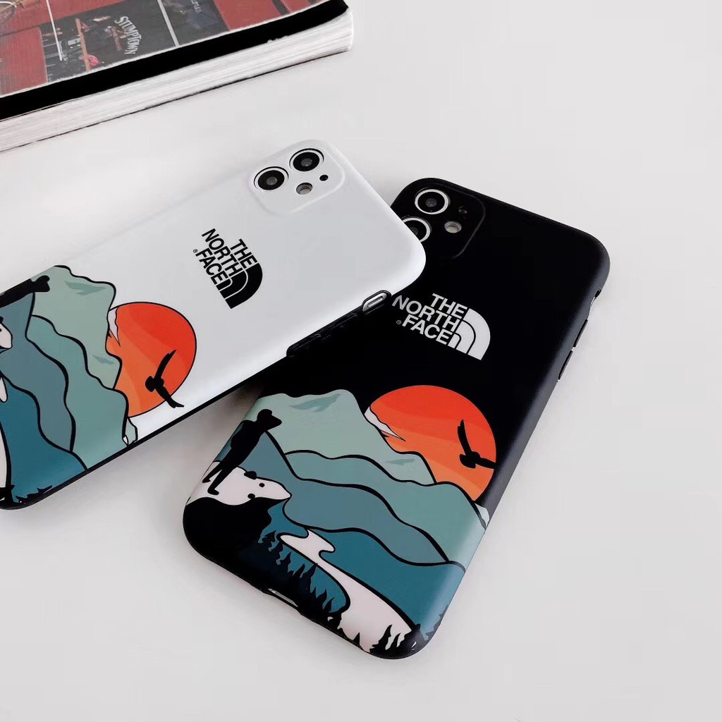 iPhone12 12Promax 12Mini Ốp điện thoại silicone nhám in hình The North Face cho Iphone 7plus 8 + X Xr Xsmax 11 11promax | BigBuy360 - bigbuy360.vn
