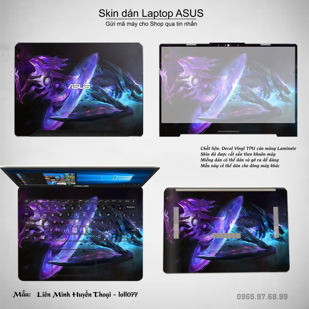 Skin dán Laptop Asus in hình Liên Minh Huyền Thoại _nhiều mẫu 10 (inbox mã máy cho Shop)