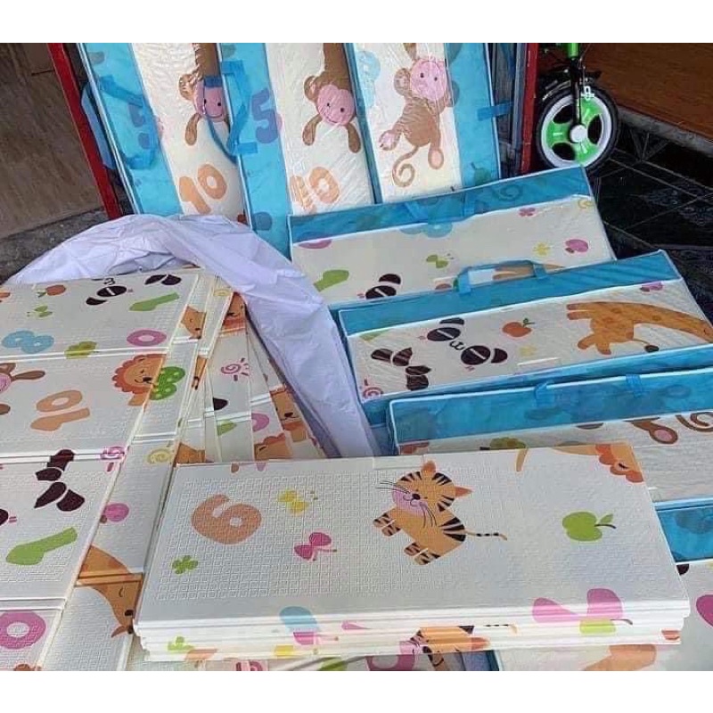 Thảm xốp giá sỉ cho bé gấp gọn tấm lót trải sàn 2 mặt chống thấm chống trơn hàn quốc1m8 x 2m