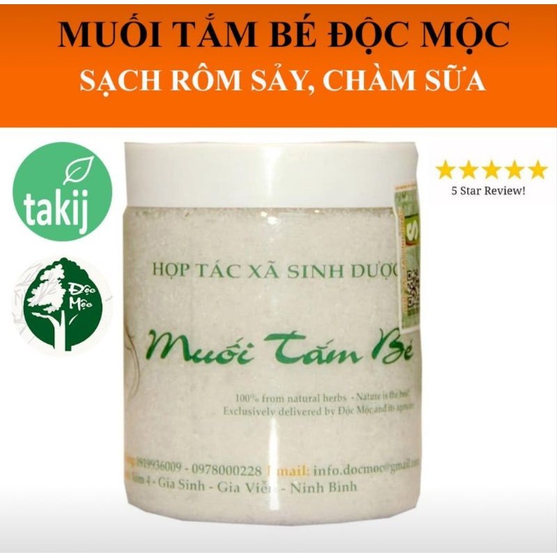 Muối tắm bé Sinh Dược Độc Mộc, Muối tắm bé Thảo dược - Takij store