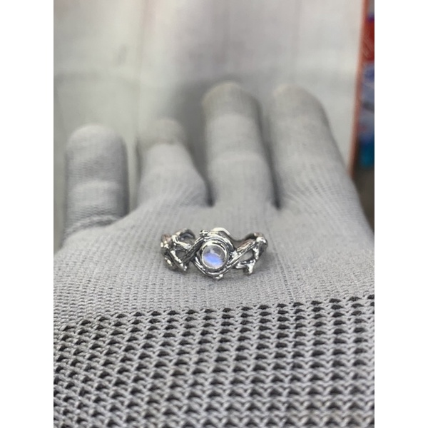 nhẫn bạc 950 đá moonstone!