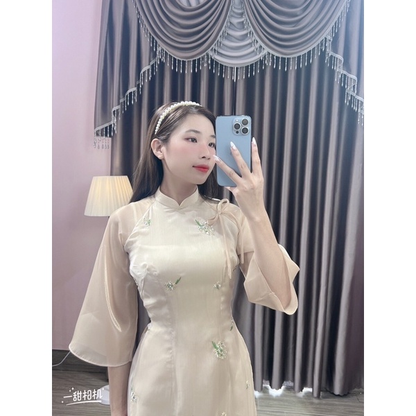 ÁO DÀI THÊU TAY 4 TÀ THIẾT KẾ _ AD Hạ Chi