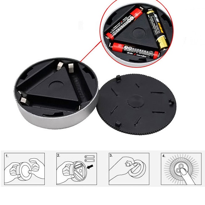 Đèn cảm ứng 3 đèn LED Đèn tường / tủ Đèn LED mini Cảm biến ánh sáng ban đêm chạy bằng pin Đèn mini khẩn cấp cạnh giường ngủ