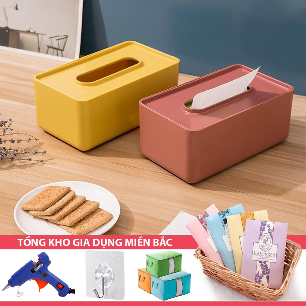 [Tổng Kho Sỉ] Hộp Đựng Giấy Một Màu Decor Home Stay V6