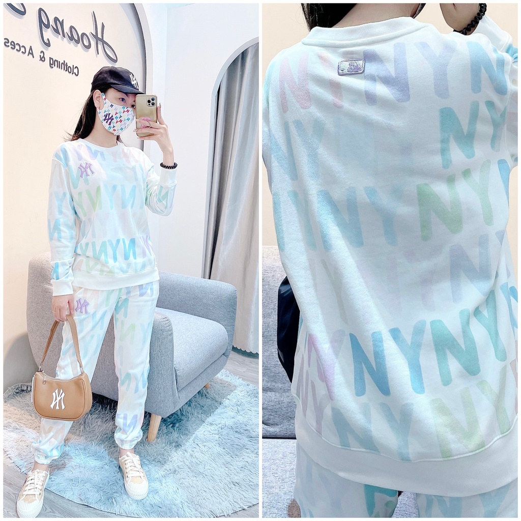 (Hàng Xuất) Áo tay ngắn &amp; tay dài trắng phối 7 màu Watercolor Monogram Overfit siêu đẹp 3ATSM9023-50WHS Size XS S M L