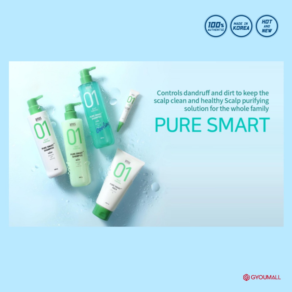 Dầu gội đầu AMOS Pure Smart chống rụng tóc chăm sóc tóc