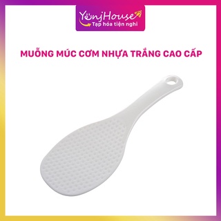 Muỗng múc cơm nhựa trắng cao cấp - yenjhouse