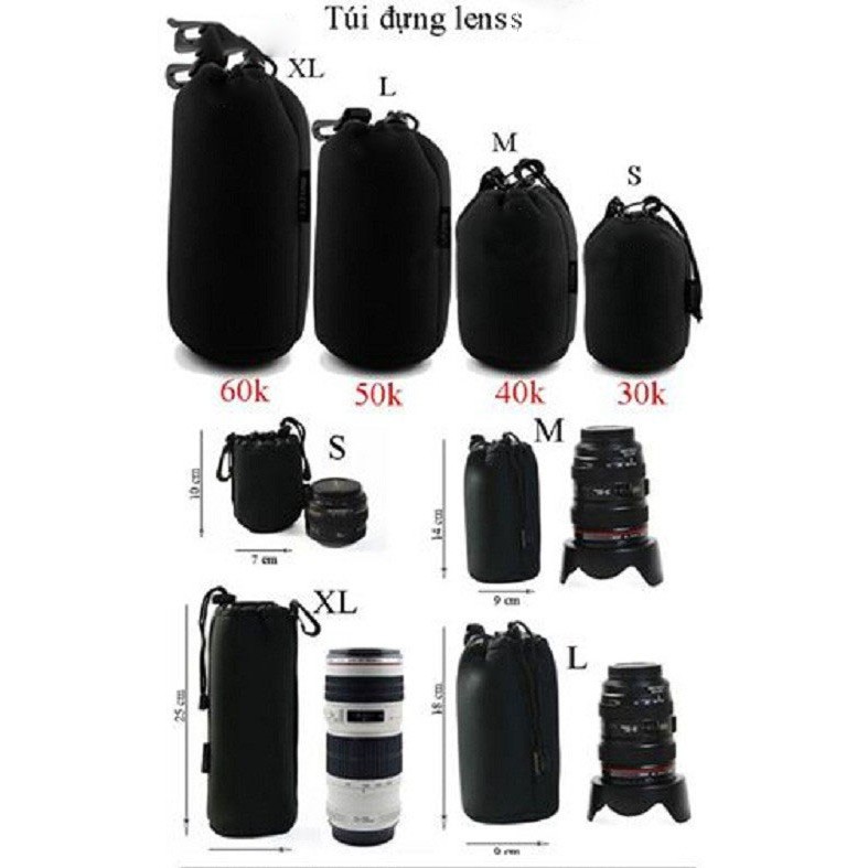 Túi chống sốc đựng lens máy ảnh Matin