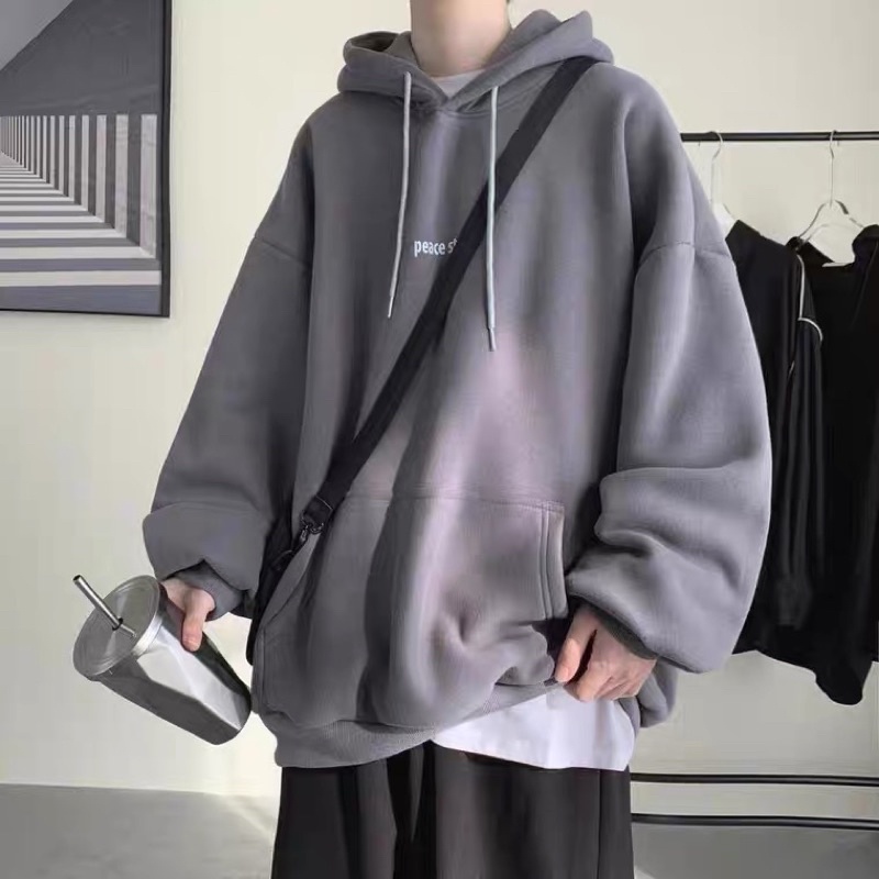 Áo hoodie nam nữ ,Áo sweater nỉ nam nữ from rộng samstudio Unisex chất nỉ ngoại siêu dày dặn in chữ ELLON