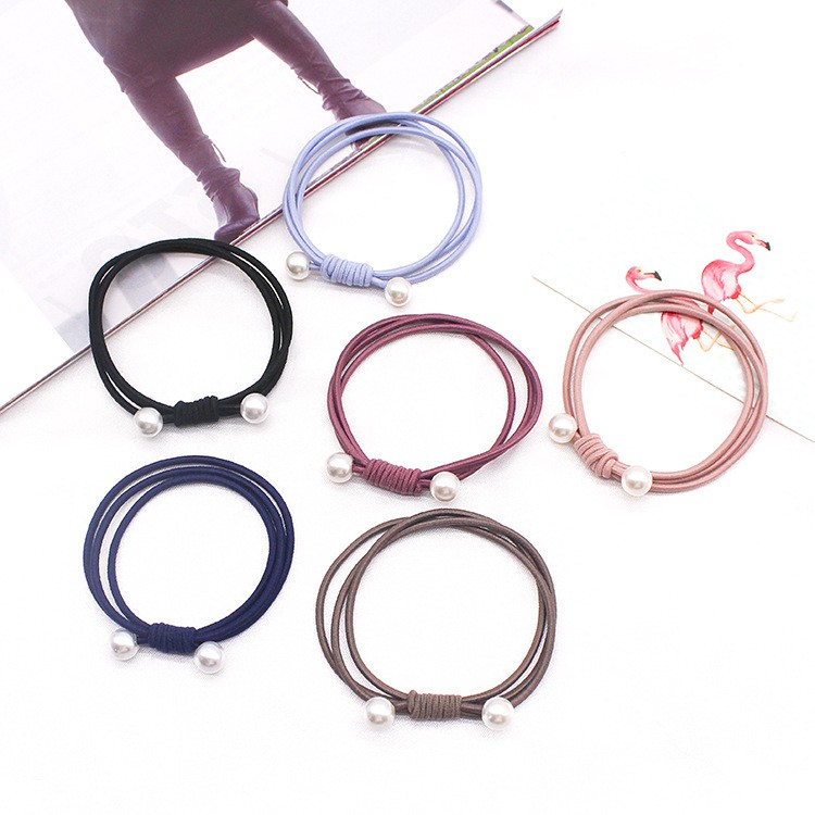 Combo 3 dây cột tóc, buộc tóc hình hạt nhân tạo (BT 45)