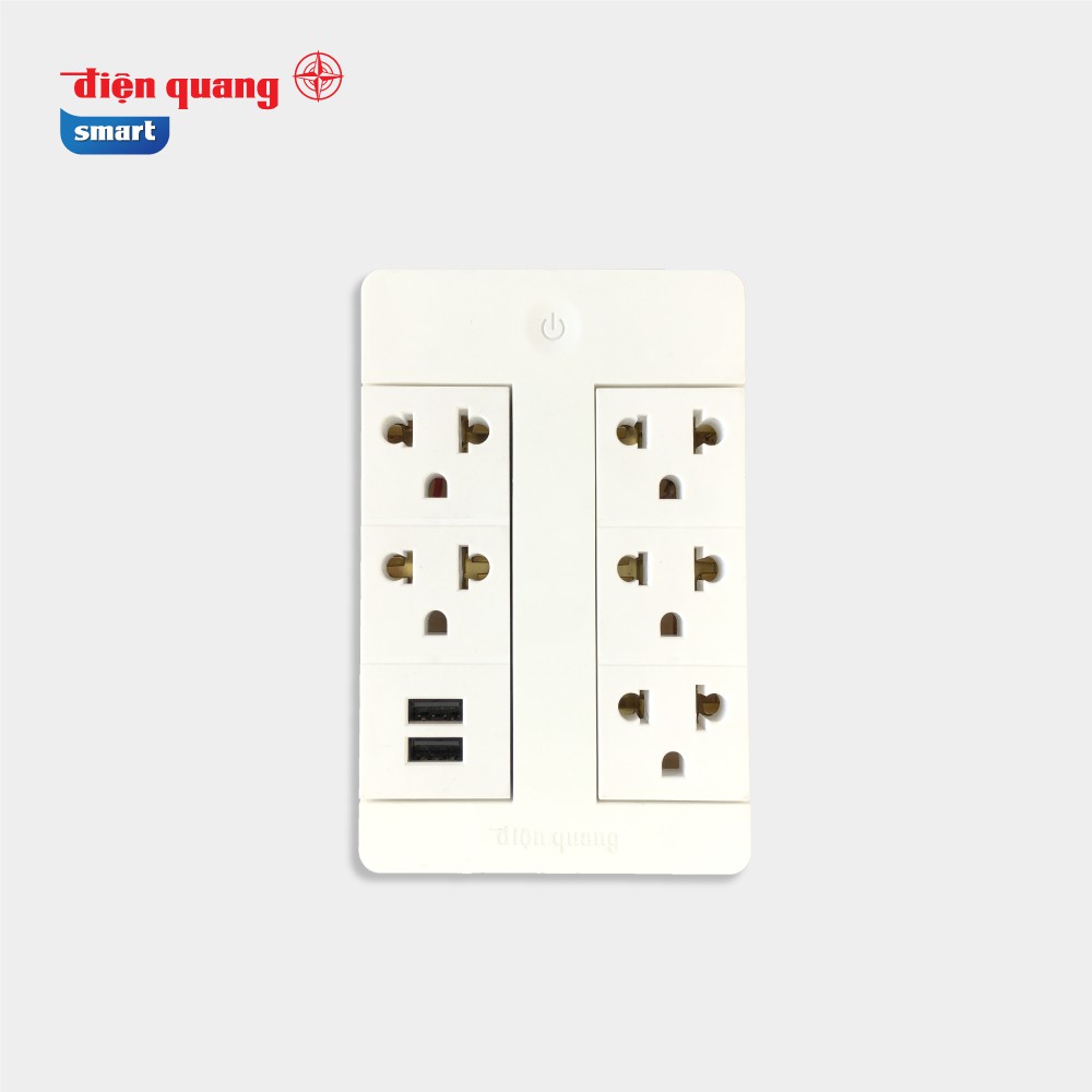 Ổ cắm Xoay Thông Minh Điện Quang Apollo ĐQ SPS1.1 05 USB WiFi Kiểu ổ cắm xoay, 5 lỗ 3 chấu, 2 lỗ USB - Minh Tín Shop