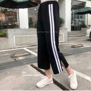 Order quần thể thao ông rộng xẻ tà