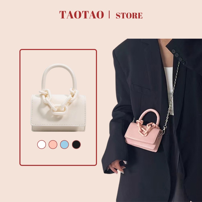 Túi đeo chéo mini dây xích trơn túi xách nữ đẹp hàn quốc dễ thương