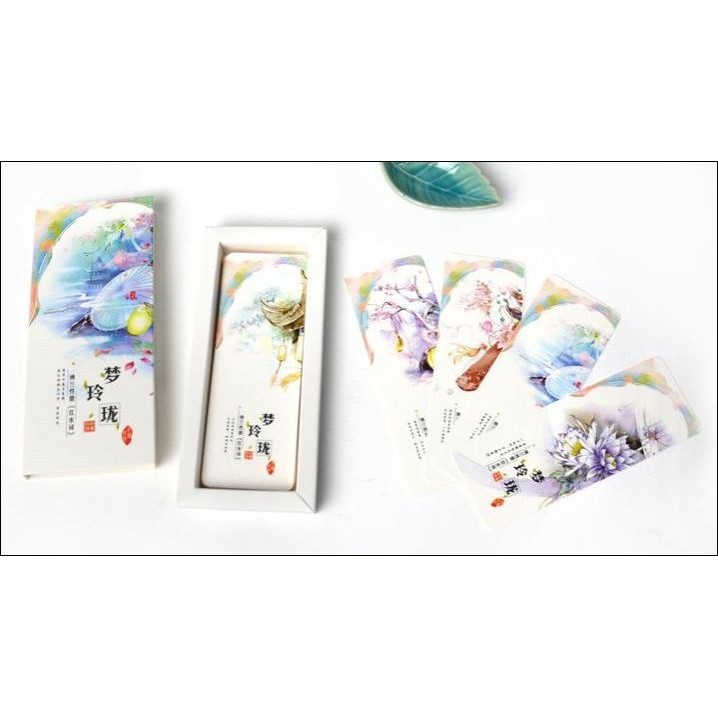 Bookmark Mộng linh lung bookmark cổ trang in hình đẹp đánh dấu trang tiện lợi