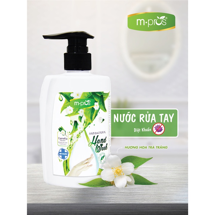 Nước Rửa Tay Muối Biển Sạch Khuẩn M.PROS 500ml