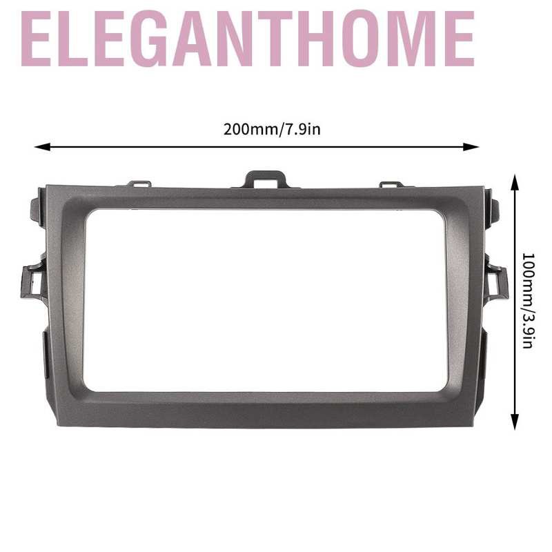 Eleganthome 2Din 7in Navigation Fascias Frame Car DVD Radio Panel Trim Fits for Toyota 08-13