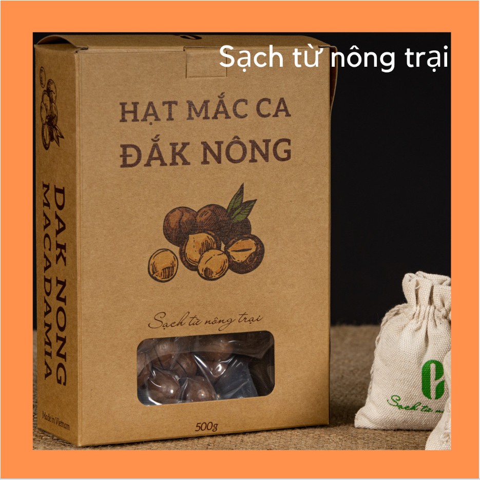 Hạt macca nứt vỏ 500g đắk nông (hạt mắc ca) ej farm