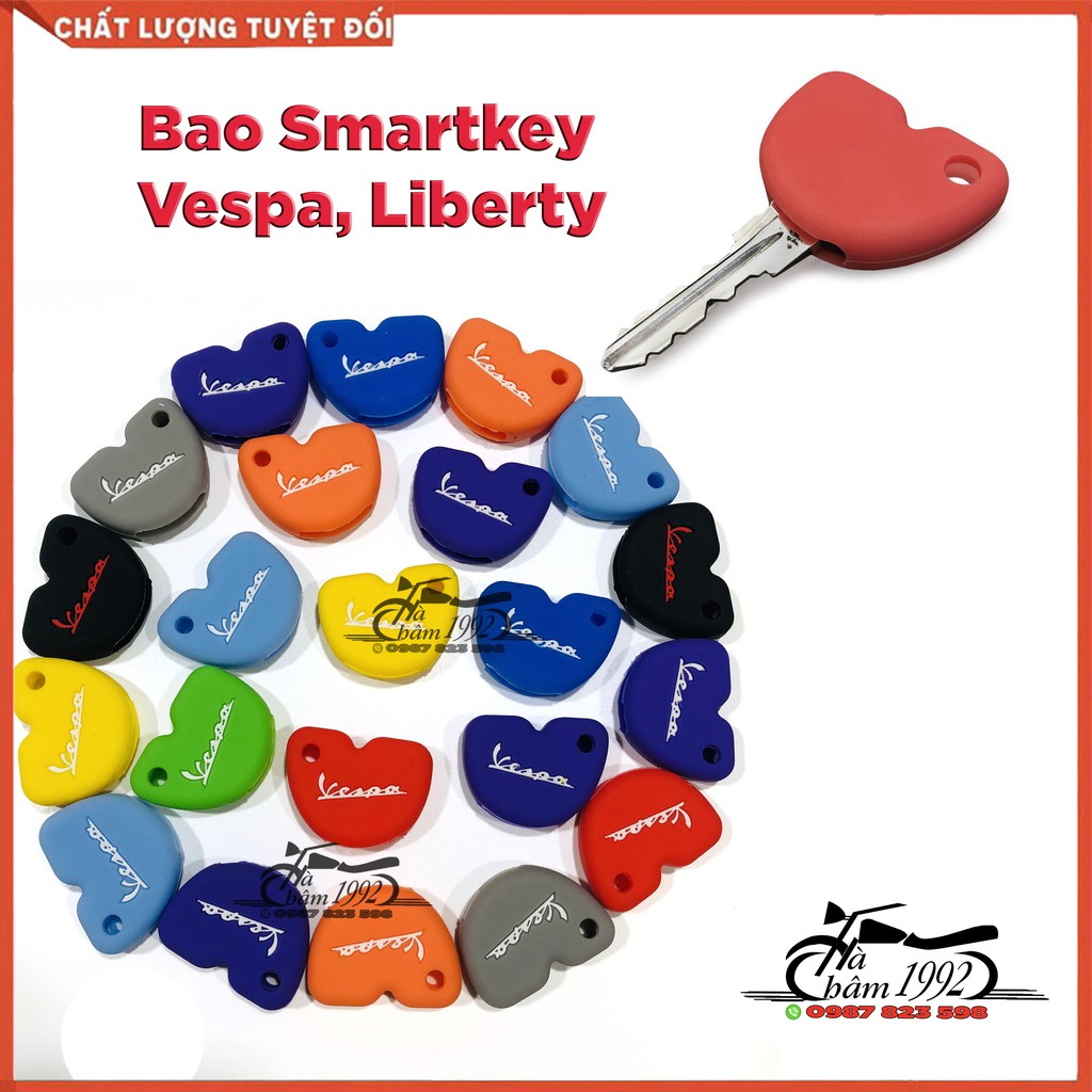 Bọc Chìa Khóa (Bao silicon) Xe Vespa, Liberty Full Màu