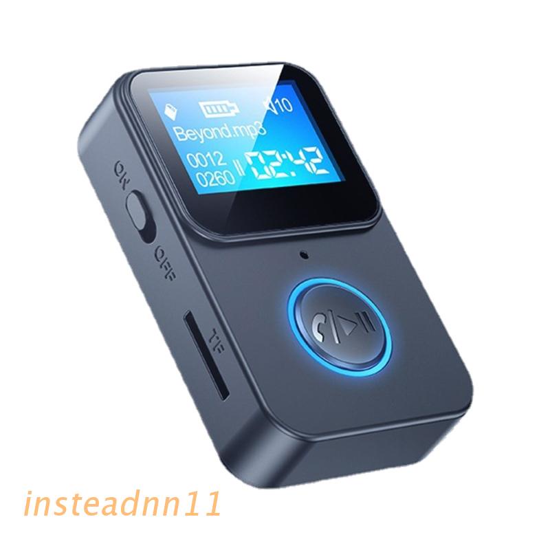 Thiết bị nhận tín hiệu âm thanh không dây bluetooth 5.0 3.5mm màn hình lcd 200mah type-c 6hours
