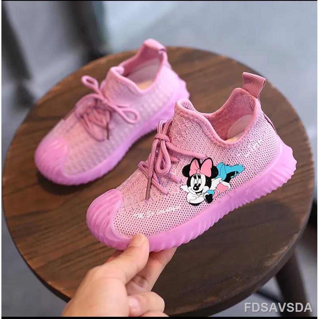 ❀Giày thể thao bé gái cổ thấp hình Mickey, giày luời , dép trẻ em, snearker cho bé, thoáng khí,êm chân cho bé 3- 10 tuổi