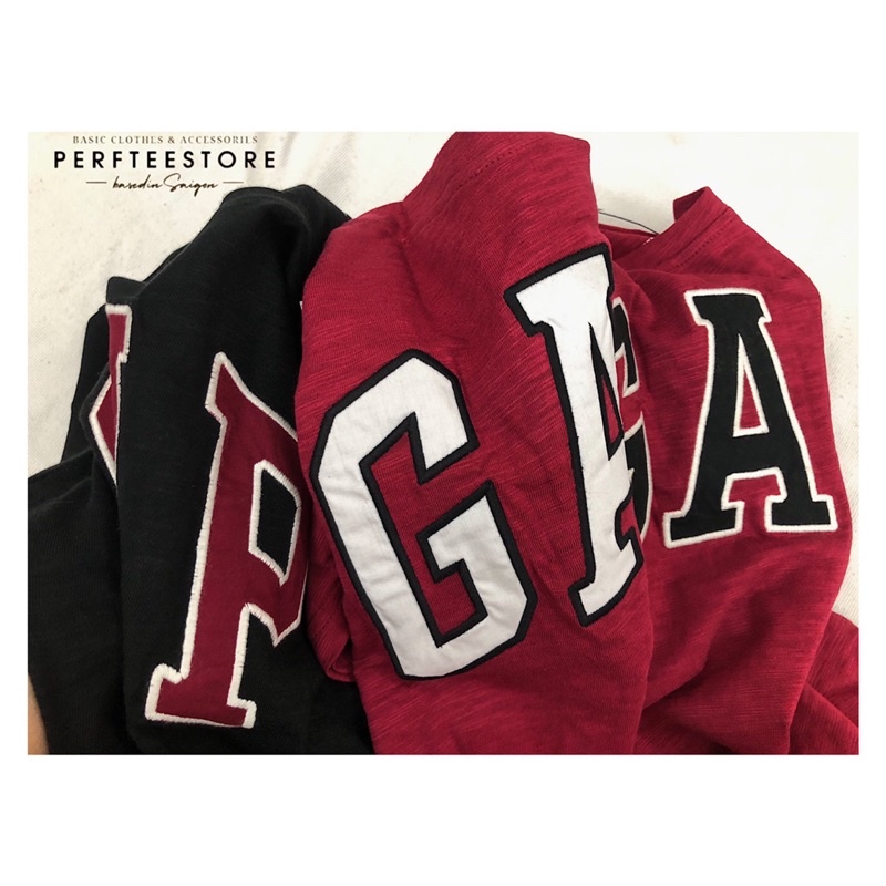 Áo thun Gap tay ngắn logo thêu hàng xuất dư form dành cho nữ • Perftee Store