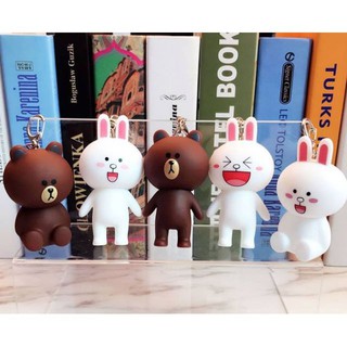 Móc khóa gấu brown và thỏ cony