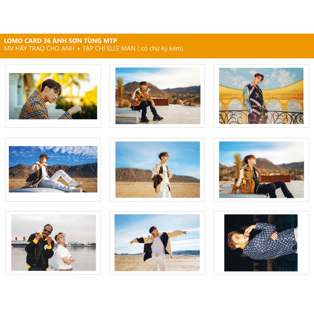 Lomo Card SƠN TÙNG MTP - HÃY TRAO CHO ANH + ELLE MAN