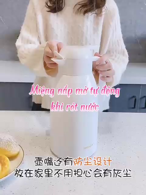 Phích nước giữ nhiệt đến 48h Daydays dung tích 1L-2L nhựa PP lõi thủy tinh cao cấp an toàn | BigBuy360 - bigbuy360.vn