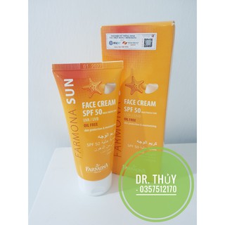 [ Tặng quà] Kem chống nắng kiềm dầu FARMONA SUN FACE CREAM SPF50 OIL FREE 50ml
