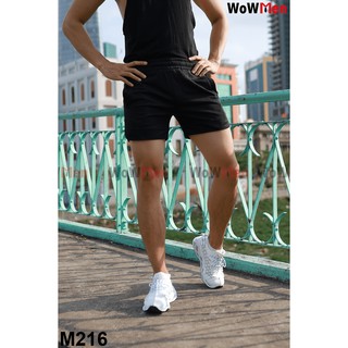 Quần Short Thun Nam Ngắn Phối Viền Tập Gym Chạy Bộ Quần Đùi Nam Ngắn Ôm Đẹp - M216