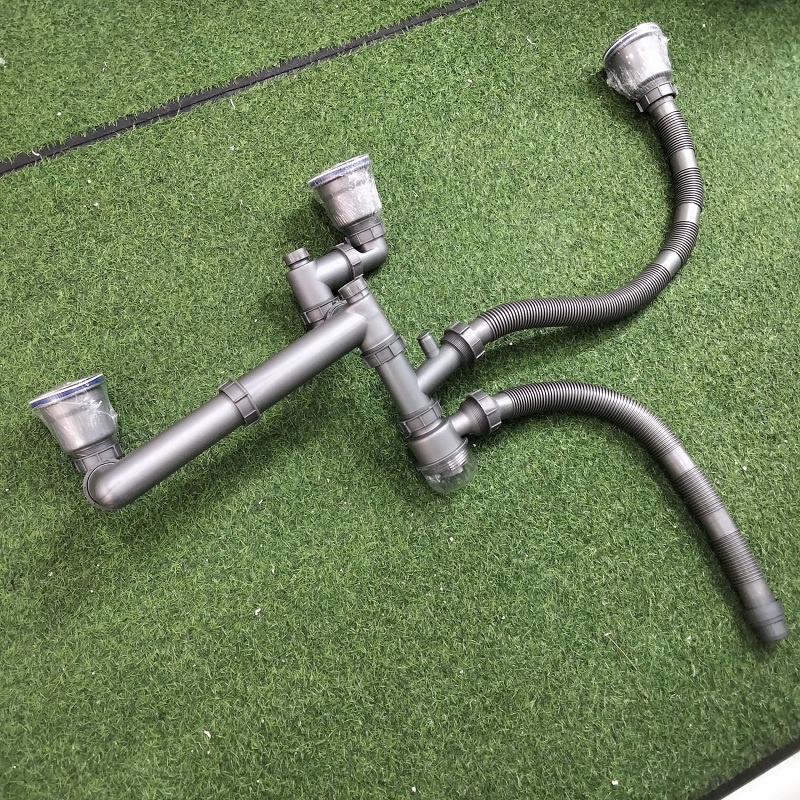 Ống thoát nước xiphong bồn rửa chen bát 3 ngăn