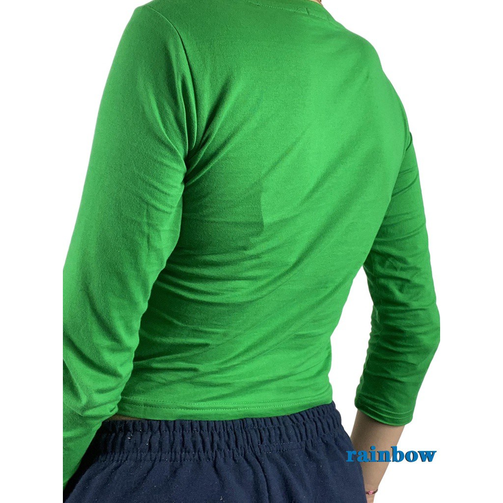 Áo Thun Tay Dài Dáng Ôm In Họa Tiết Cầu Vồng 6 Màu Thời Trang Mùa Hè Cho Nữ | BigBuy360 - bigbuy360.vn