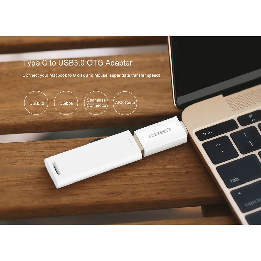 Thuyết Bị Chuyển USB Type-C To USB 3.0 Hỗ Trợ OTG Ugreen 30155 Chính Hãng