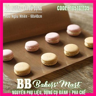 Tấm vải nướng cách nhiệt chống dính tái sử dụng 60x40cm (MÀU SẮC NGẪU NHIÊN)