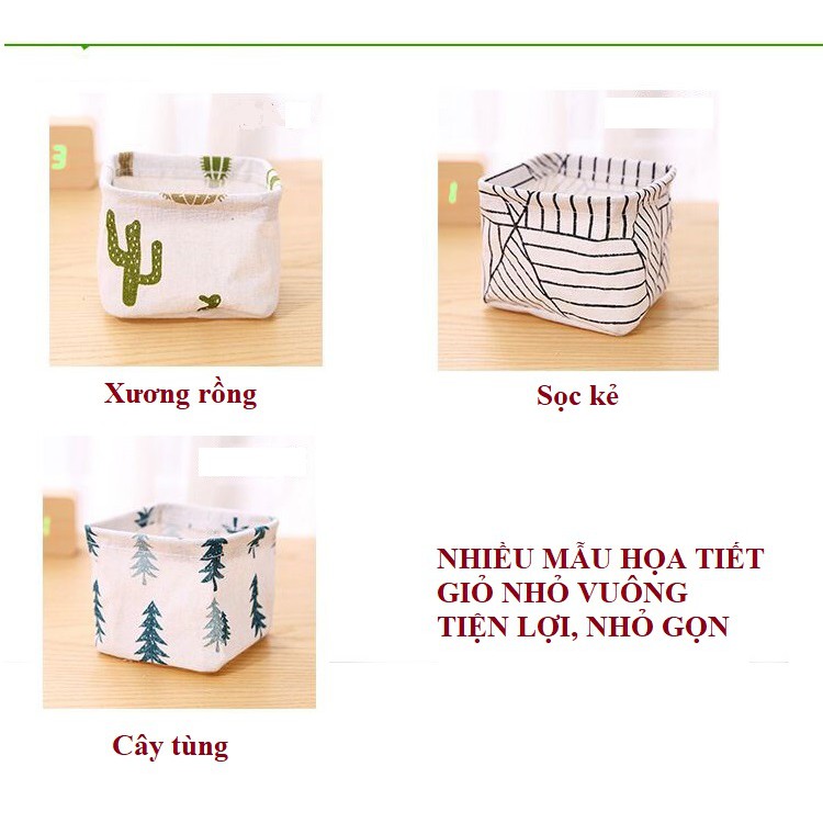 Sọt đựng đồ đa năng VUÔNG NHỎ xinh xắn tiện dụng