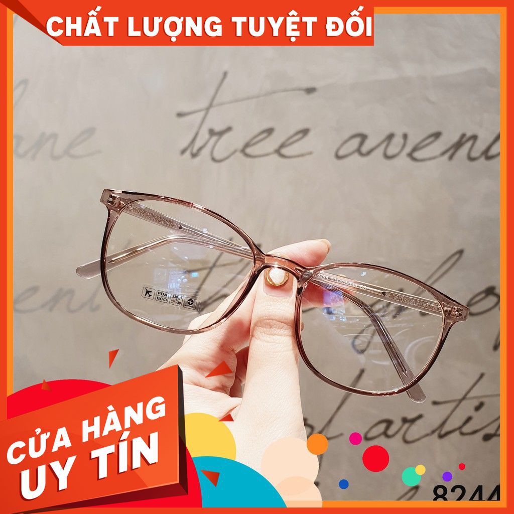 Gọng kính cận nam nữ mắt vuông tròn bo góc gọng nhựa phù hợp nhiều khuôn mặt , nhiều màu sắc - 8244