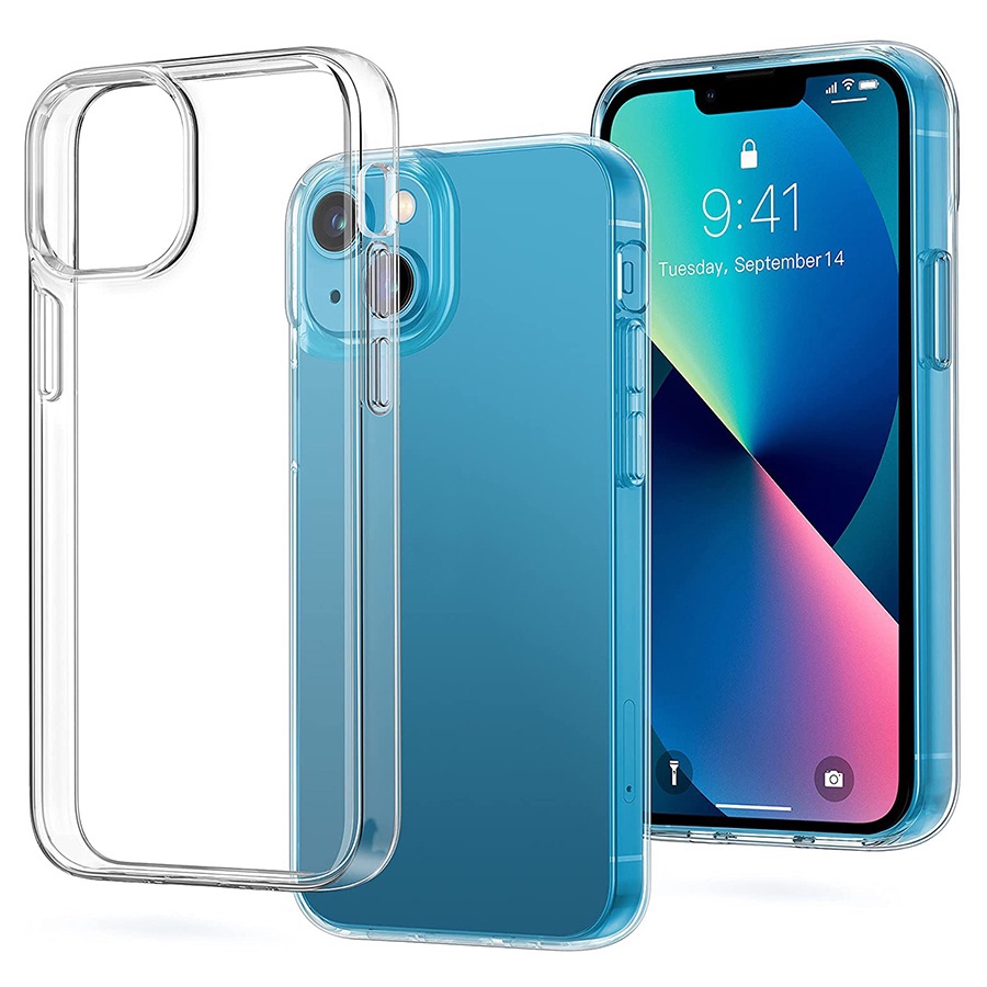 Ốp điện thoại silicon trong suốt cho iPhone 11 12 13 14 15 Pro Max X XS XR 6 6S 7 8 Plus
