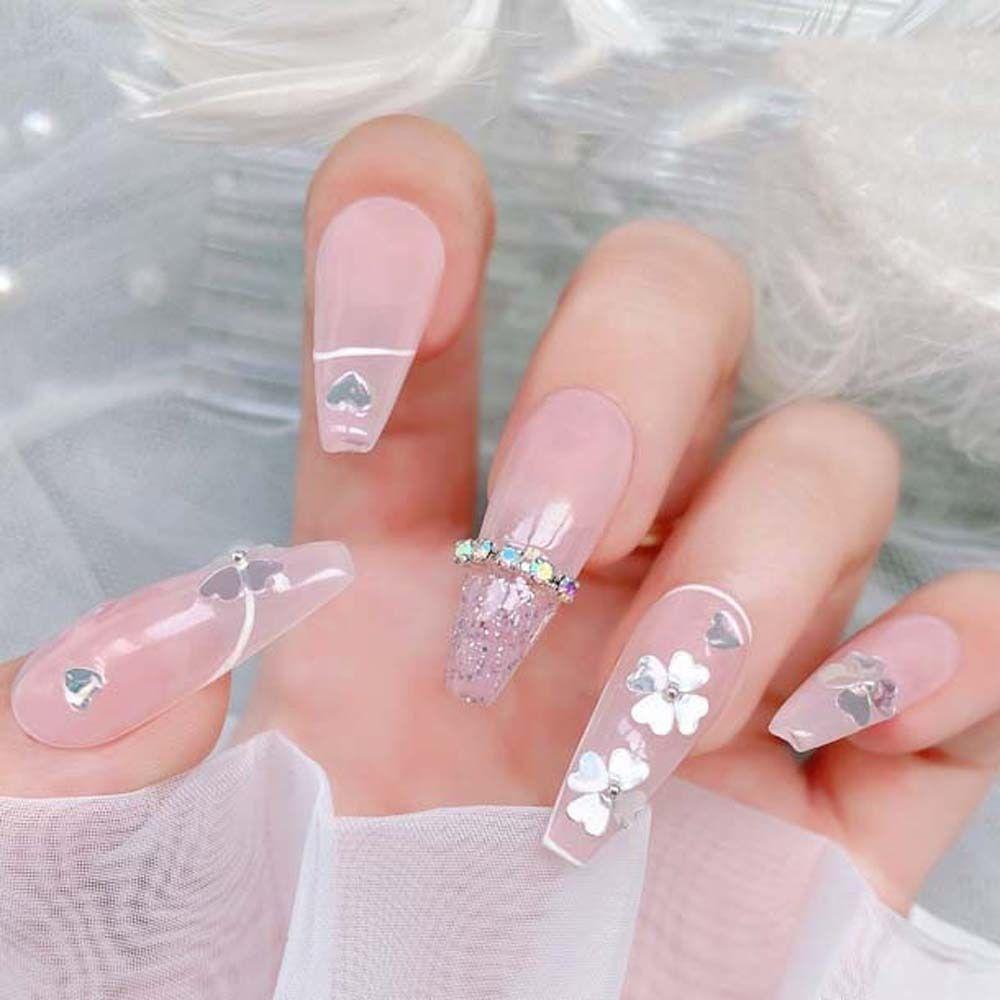Hộp Sequin Hình Trái Tim / Mặt Trăng / Trái Tim Lấp Lánh Trang Trí Móng Nghệ Thuật