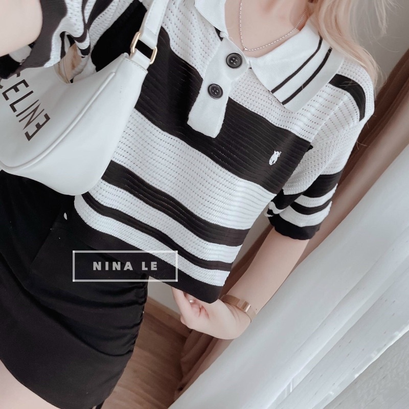 Áo croptop sọc bigsize