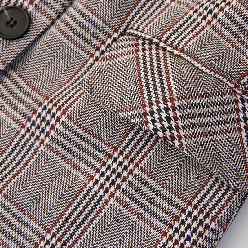 Áo Khoác Vest Kẻ Sọc Caro Phong Cách Hàn Quốc Thanh Lịch Cho Phụ Nữ