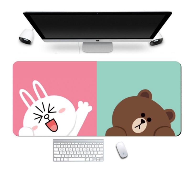 Lót chuột pad chuột cỡ lớn chủ đề Brown và Cony