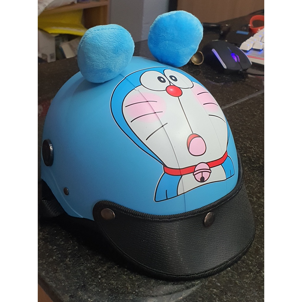 Mũ bảo hiểm nửa đầu có sừng hình Pikachu, Doremon