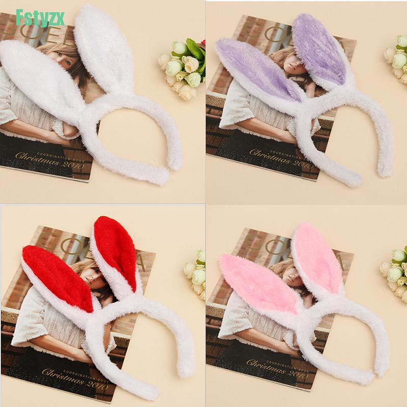 fstyzx Fashion New Plush Fluffy Bunny Rabbit Ears Headband Costume Accessory Dress Up