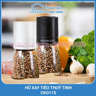 Hũ xay tiêu thủy tinh lock&lock cko115 lưỡi nghiền bằng sứ siêu bền lock&lock cko115