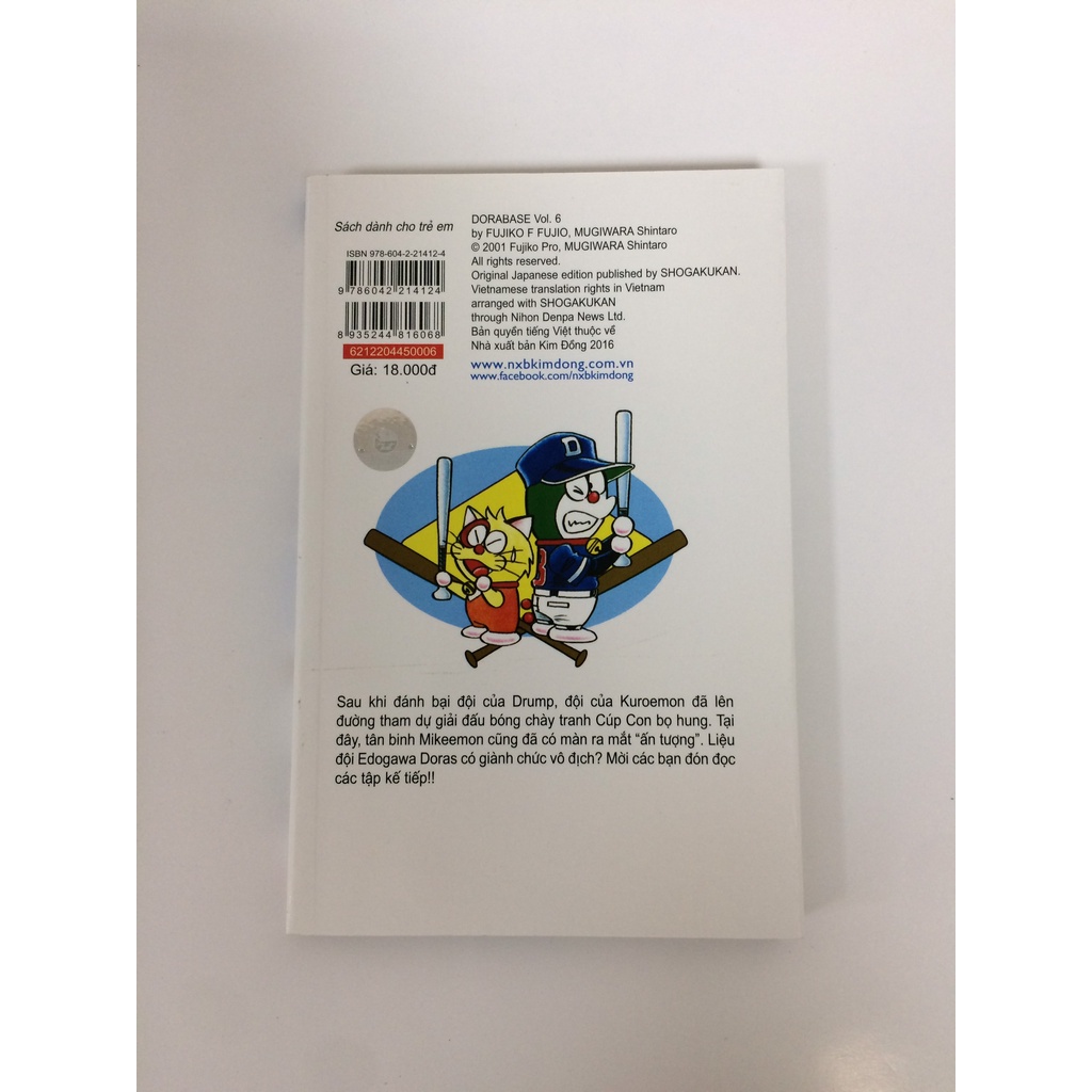 Sách - Doraemon bóng chày - Truyền kì về bóng chày siêu cấp - Tập 6