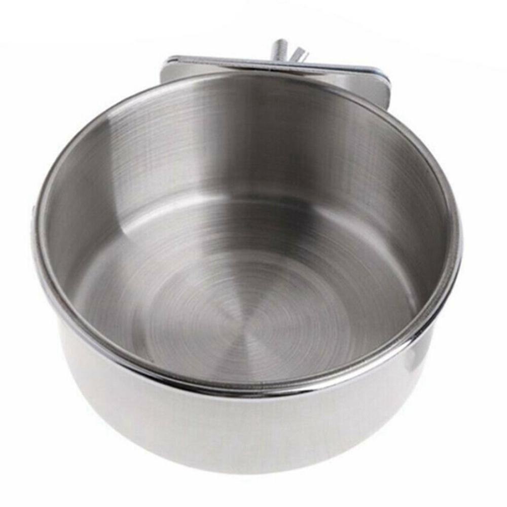 Dụng Cụ Đựng Thức Ăn / Nước Uống Bằng Thép Không Gỉ Gắn Lồng Chim