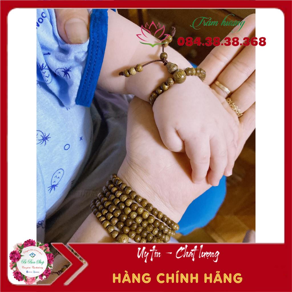 Vòng Tay Trầm Hương 216 Hạt - 4mm - Trầm Hương Tốc Tự Nhiên Quảng Nam - Tặng Hộp Gấm Cao Cấp