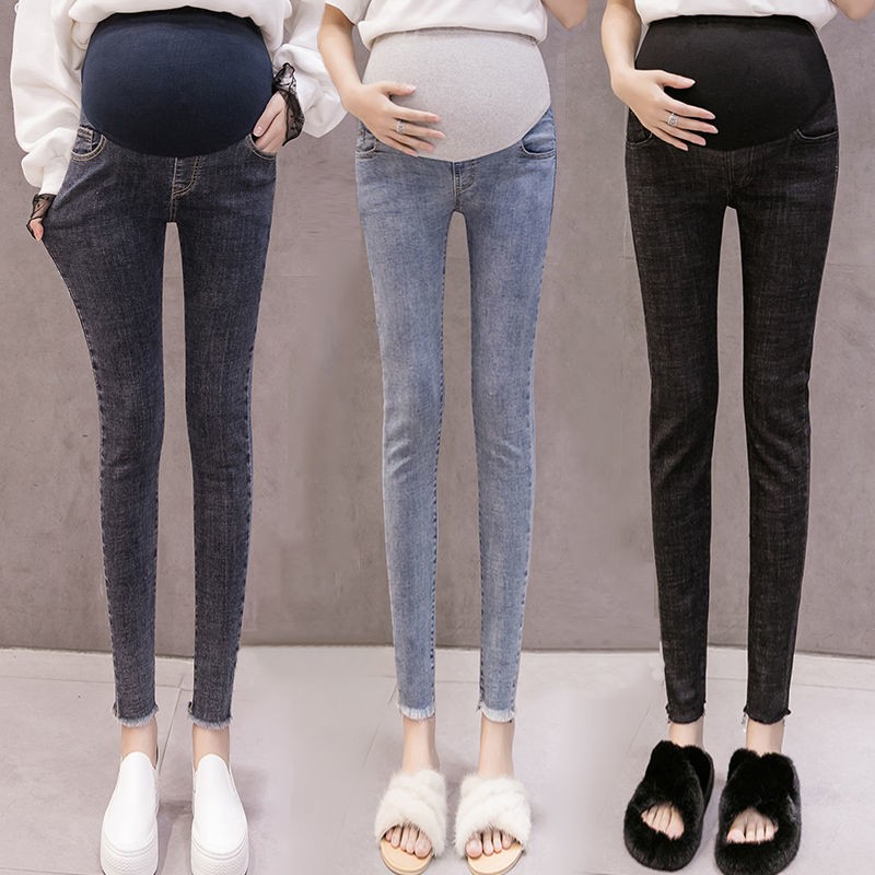 Quần Jeans Lưng Thun Co Dãn Thời Trang Cho Bà Bầu